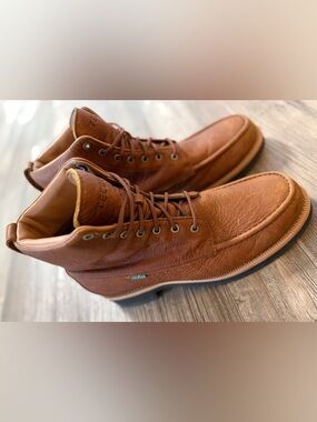 Tecovas The Rugged Moc Boots Mens 12 D Saddle Brown Cowhide Leather Lace-Up NIB